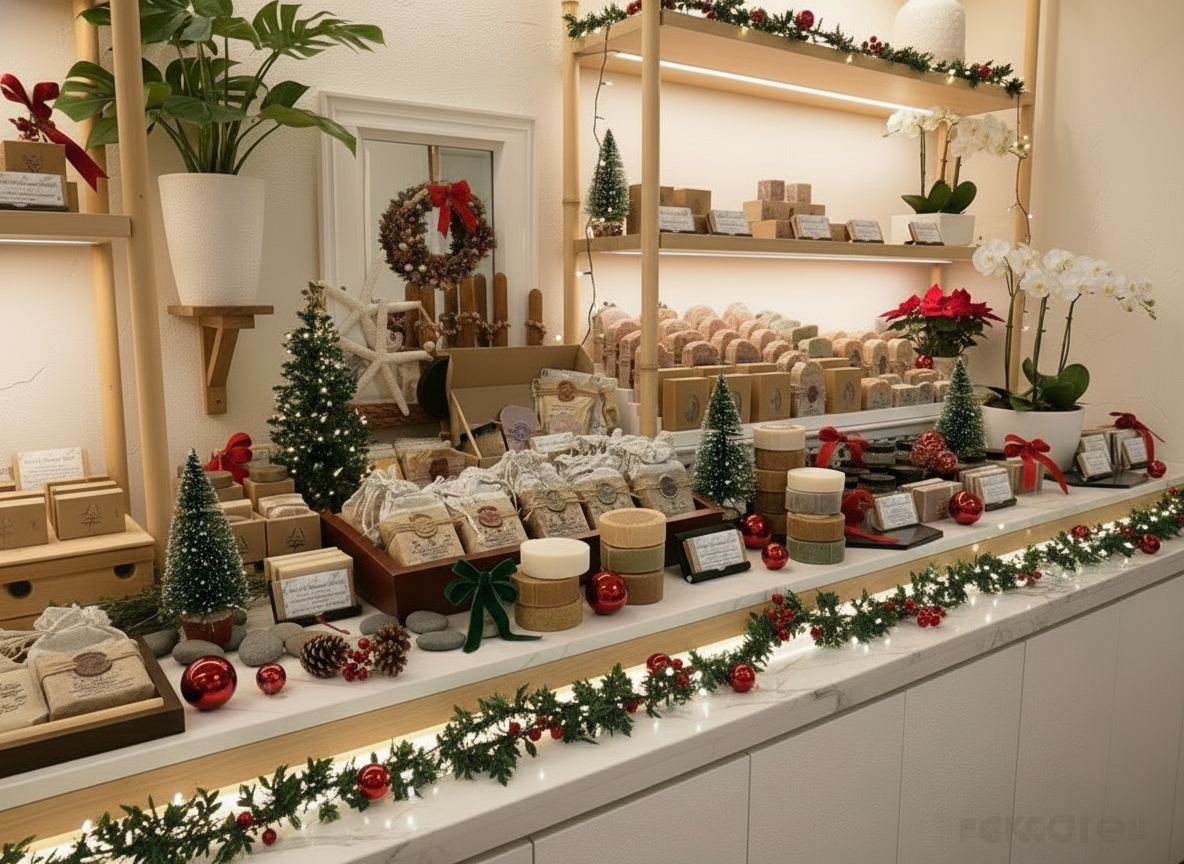 Handmade Organic Peppermint Tea & Rosemary Botanical Body Bar